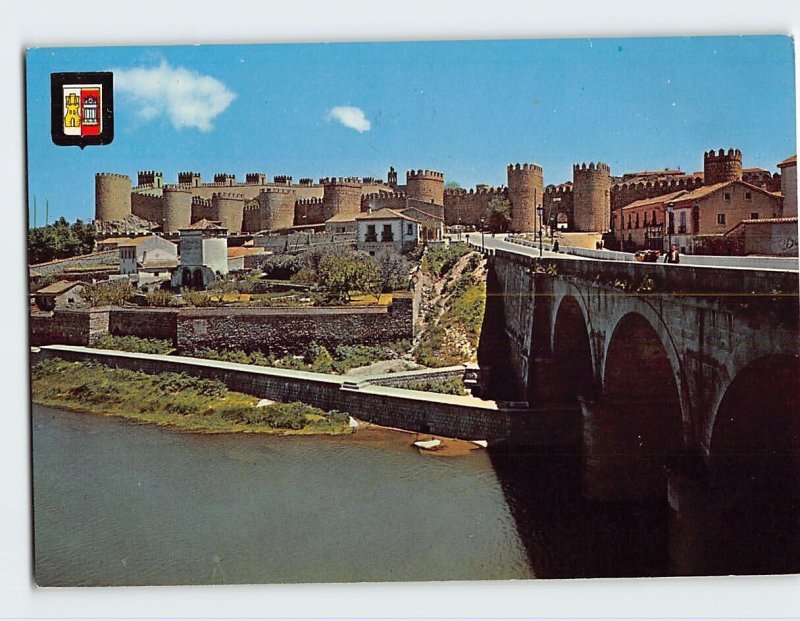 Postcard Adaja River and Walls, Ávila‎, Spain