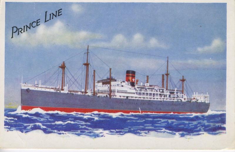 Prince Line Steamship Vintage Postcard D23