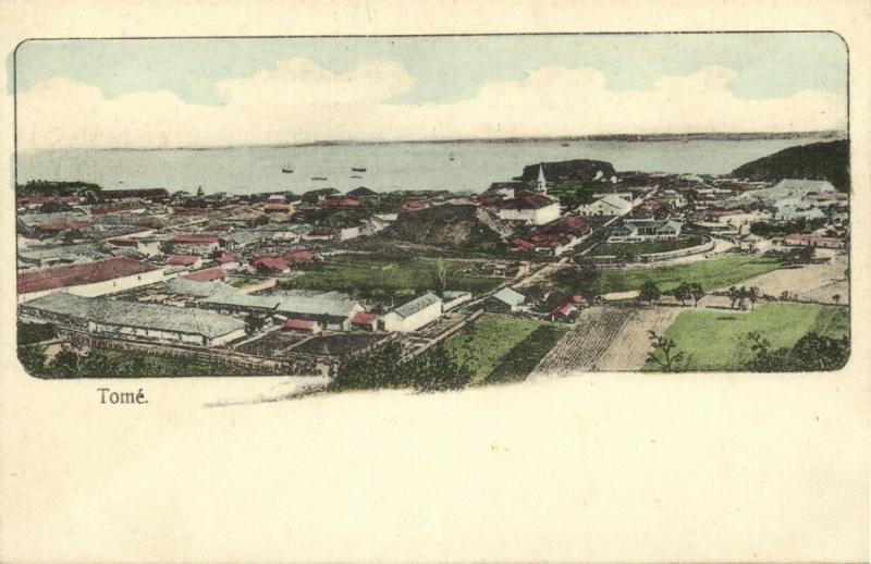 São Tomé, SAO TOME, General View (1910s) Postcard