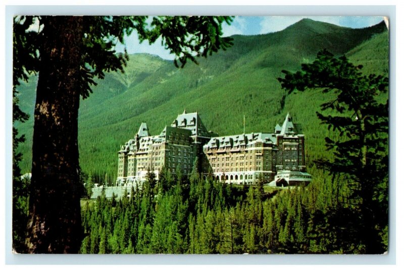 1970 Banff Springs Hotel Sulphur Mountain Canadian Rockies Vintage Postcard