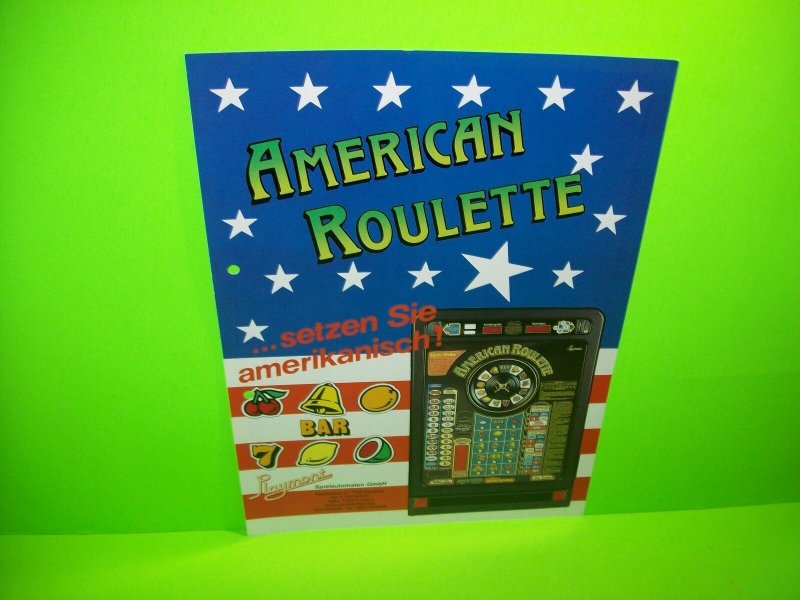 Playmont AMERICAN ROULETTE Original Slot Machine Promo Flyer German Text Rare