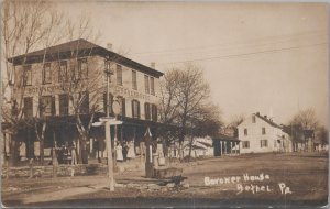 RPPC Postcard Bordner House Bethel PA 1908