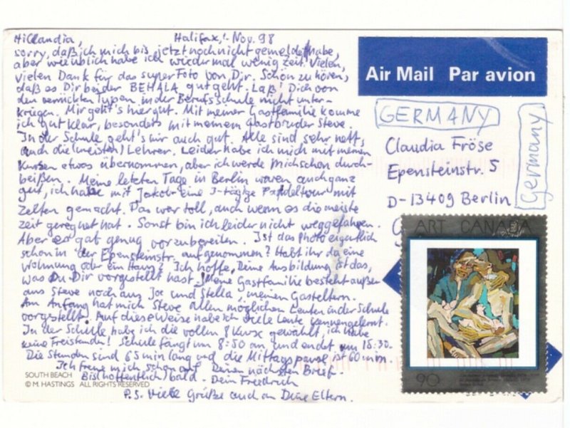 South Beach, Canada, 1998 Chrome Postcard