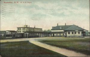 Rochester NH B&M RR Depot Station c1910 Postcard
