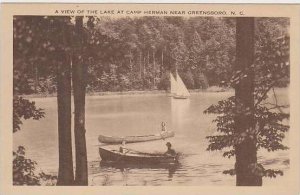 North Carolina Greensboro A View Of The Lake At Camp Herman Near Greensboro A...