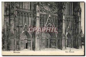 Old Postcard Münster Drei Portale