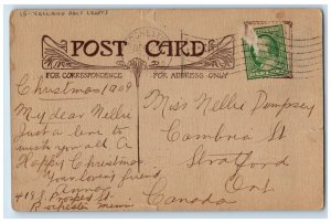 1909 Home Folks Poem Volland Arts Crafts Rochester New York NY Antique Postcard