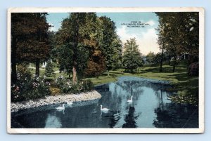 Duck Pond in Hollywood Cemetery Richmond Virginia VA UNP WB Postcard I16