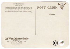 Historical Postcard Old West Collectors Series Annie Oakley sure shot