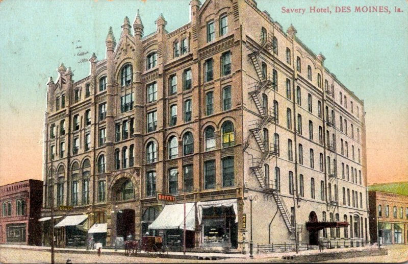 Iowa Des Moines The Savery Hotel 1909