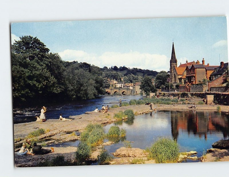Postcard Llangollen from the River Dee, Llangollen, Wales
