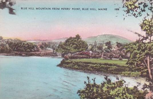 Maine Blue Hill Blue Hill Mountain From Peters Point Albertype