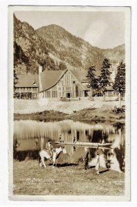 Mount Baker Lodge Huntoon Real Photo Postcard RPPC Washington ca. 1920
