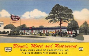 Bloyer's Motel and Restaurant seven miles west of Hagerstown - Hagerstown, Ma...