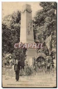 Old Postcard 1870 Militaria War Chalons sur Marne Monument 1871 1870 Affairs