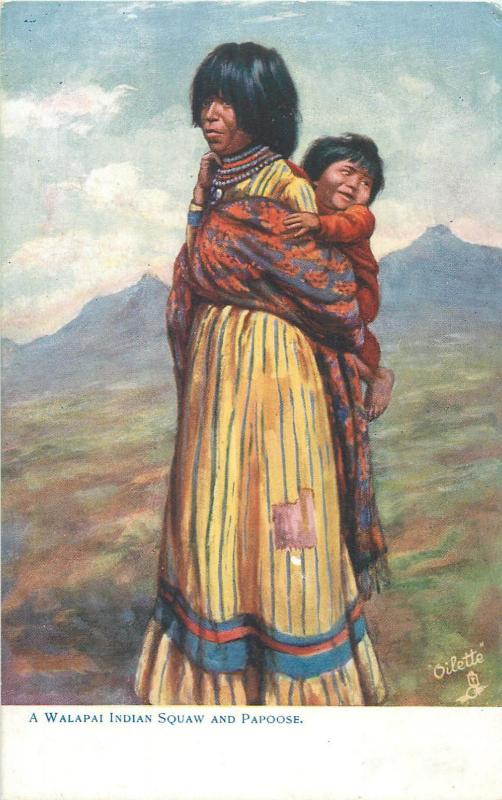 Native Americana indian native women and papoose Mohave Walapai Navajo Piute