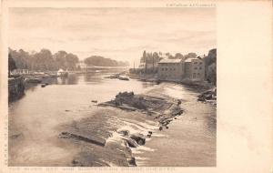 BR79647 the river dee and suspension bridge chester  uk