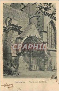 Postcard Old Montataire West Porch of the Church (map 1900)