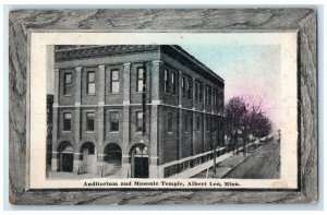 1912 Auditorium Masonic Temple Exterior Building Albert Lea Minnesota Postcard
