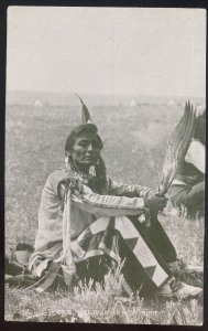 Mint USA Real Picture Postcard Native American Indian Home Boy Belkanap Mt