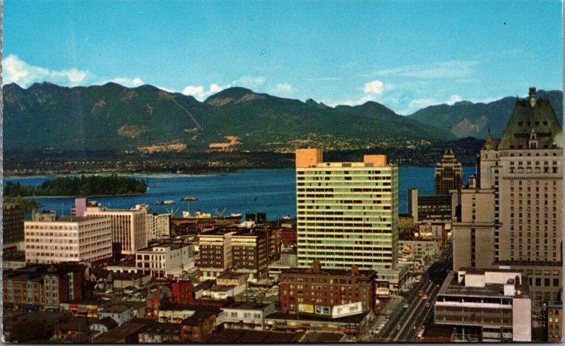 Canada Vancouver British Columbia Bird's Eye View Chrome Postcard C023