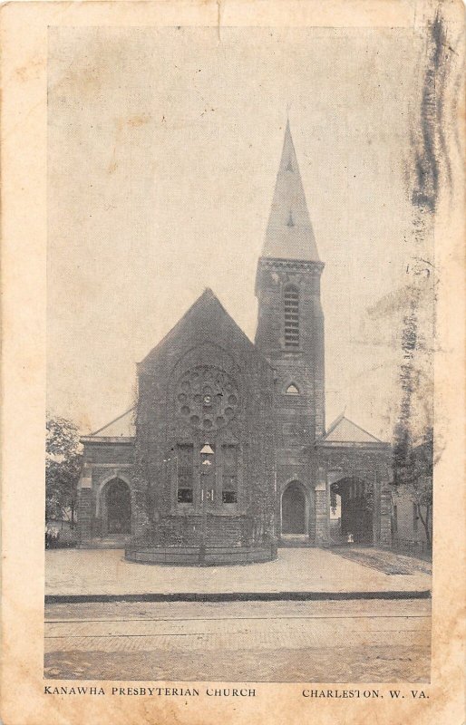 H80/ Charleston West Virginia Postcard c1910 Kanawha Presbyterian Church 34