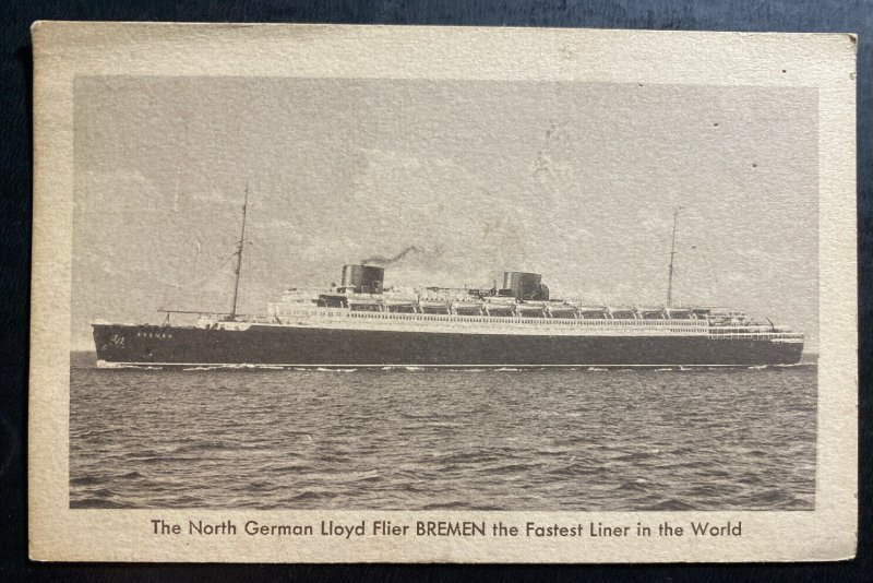 Mint Germany  Picture Postcard PPC Bremen Fastest Liner In The World Ship