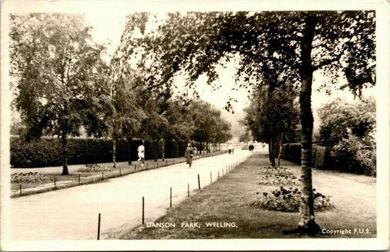 Vtg Postcard RPPC Frith's Series London England Danson Park, Welling UNP