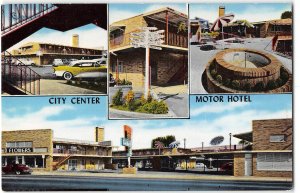 City Center Motor Hotel Portland, Oregon Roadside Vintage Postcard 1950s