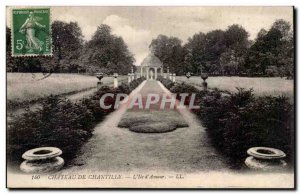 Chateau de Chantilly Old Postcard L & # 39ile d & # 39amour