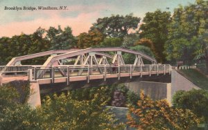 Vintage Postcard State Brooklyn Bridge Windham New York ColourPicture Publishing