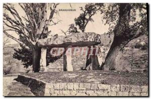 Old Postcard Dolmen Megalith Draguignan Stone Fee Old dolmen druidic