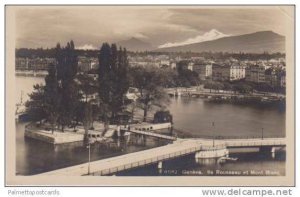 RP: Birds Eye View, Ile Rousseau et Mont Blanc, Geneva, Switzerland