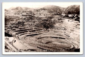 J95/ Bingham Canyon Utah RPPC Postcard c1950s Copper Mine Pit  62