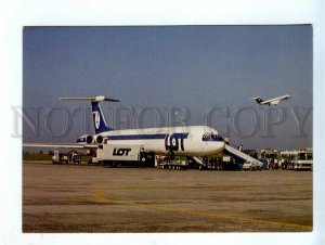 536029 POLAND Polish Airlines LOT Plane Ilyushin IL-62M ADVERTISING postcard