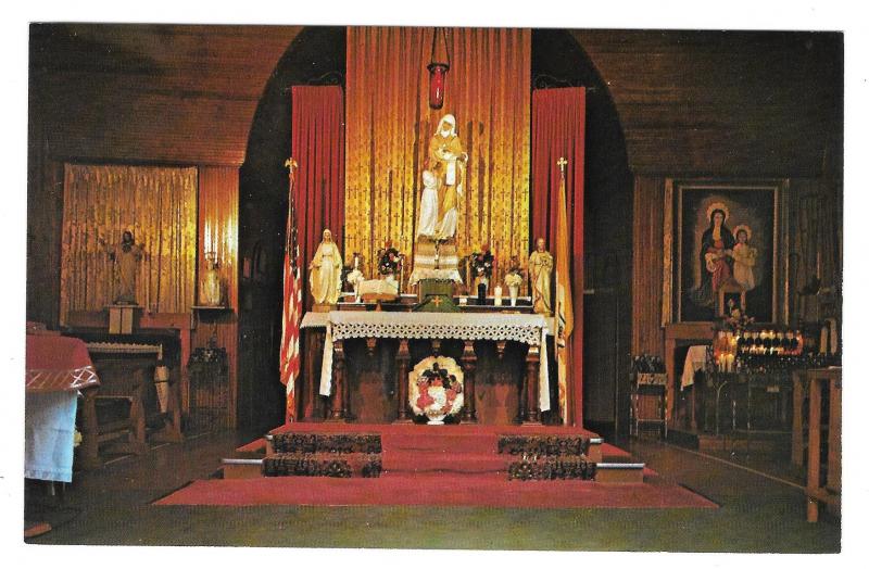 VT Isle La Motte Altar Fort St Anne Shrine Vermont Vtg Postcard