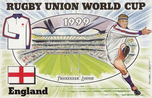 England Twickenham Stadium Rugby World Cup Uniform Postcard