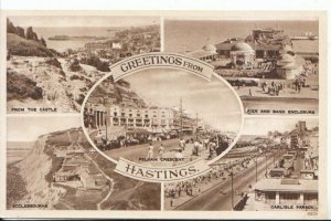 Sussex Postcard - Greetings from Hastings - Ref  ZZ5943