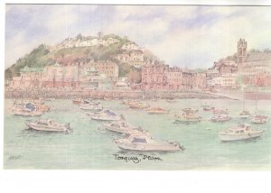 The Harbour, Torquay, Avon, England,  David Skipp Water-colour