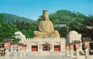 Vintage Postcard Reizan Kannon Giant Statue Kyoto Japan Shrine Temple