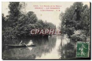 Old Postcard Nogent Nogent L & # 39ile d & # 39amour Boat Boat