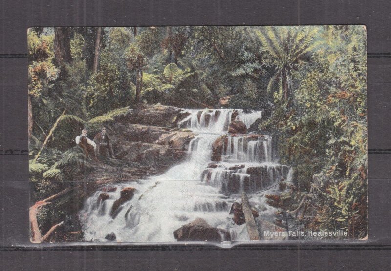 VICTORIA, HEALESVILLE, MYERS FALLS, 1906 ppc., used.