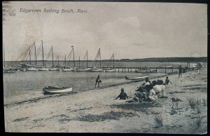 Vintage Postcard 1911 Edgartown Bathing Beach (Cape Cod), Massachusetts, (MA)