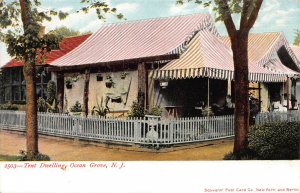 Tent Dwelling, Ocean Grove, New Jersey, Early Postcard, Unused