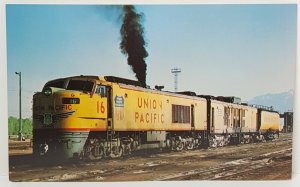 Union Pacific Utah Railroad Train Oversize Vintage Postcard