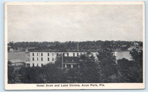 AVON PARK, Florida FL ~ Lake Verona HOTEL AVON c1920s Highlands County Postcard