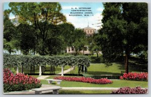 Waukesha WI~US Veterans Administration Waukesha Annex~Vintage Linen Postcard