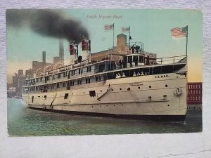 US Mail Boat South Haven Boat posted 1911 Chicago IL writen 7 17 11 Palmer House