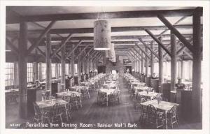 Washington Paradise Inn Dining Room Rainier National Park Real Photo RPPC