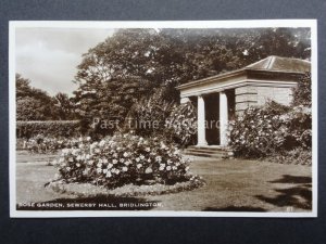 East Riding of Yorkshire BRIDLINGTON, SEWERBY HALL ROSE GARDEN c1938 RP Postcard